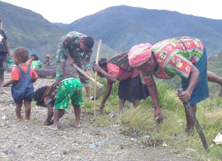 Distrik Kalome jadi Sasaran Karya Bakti