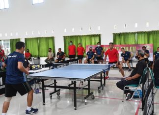 Atlet Tenis Meja Bertarung di Mazidam V/Brawijaya