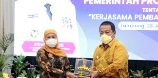 MoU dengan Provinsi Lampung, Gubernur Khofifah Dorong Percepatan Pemulihan Ekonomi Lewat Sektor Ini