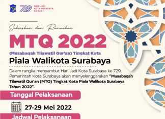 Semarak HJKS ke-729, Pemkot Gelar MTQ Tingkat Kota Piala Wali Kota Surabaya