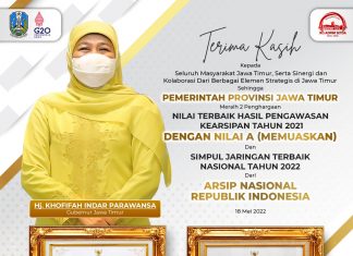 Jatim Raih 2 Penghargaan dari Arsip Nasional RI, Gubernur Khofifah : Kearsipan Penting untuk Dukung Akses dan Layanan Kepada Masyarakat