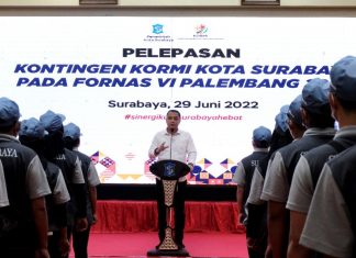Targetkan Boyong Medali Emas, Wali Kota Eri Cahyadi Berangkatkan 146 Atlet ke Fornas VI di Kota Palembang