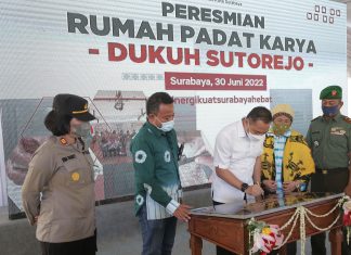 Wali Kota Eri Cahyadi Resmikan Rumah Padat Karya Dukuh Sutorejo, Berpotensi Jadi Destinasi Wisata Surabaya
