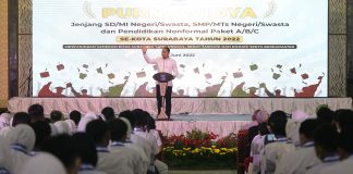 Wali Kota Eri Cahyadi Pimpin Prosesi Purnawidya Pelajar Surabaya