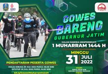 Gubernur Khofifah Ajak Masyarakat Gowes Peringatan 1 Muharram 1444H, Disediakan Vaksin Booster Hingga Paket Umroh*