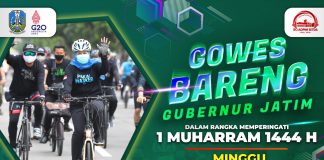 Gubernur Khofifah Ajak Masyarakat Gowes Peringatan 1 Muharram 1444H, Disediakan Vaksin Booster Hingga Paket Umroh*