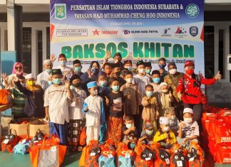 Peringati 1 Muharam 1444H, YBSI dan PITI- YHMCHI Bersinergi Khitan Tunanetra-Dhufa di Masjid Chengho