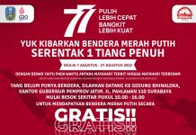 Pemprov Jatim Bagikan 77 Ribu Bendera Merah Putih Gratis, Gubernur Khofifah : Ayo Kibarkan Merah Putih Satu Tiang Penuh Hingga 31 Agustus