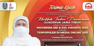 Gubernur Khofifah Terima Penghargaan Pemimpin Terpopuler Media Online IDEAS Award 2022