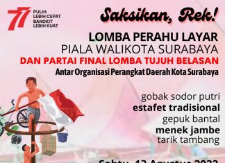 Akhir Pekan Ini, Ada Pesta Rakyat Lomba Perahu Layar di THP Kenjeran