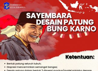 Pemkot Surabaya Gelar “Sayembara Desain Patung Bung Karno”, Total Hadiah Ratusan Juta Rupiah!