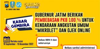 Gubernur Khofifah Bebaskan Pajak Kendaraan Angkutan Umum Orang “Mikrolet” dan Ojek Online