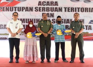 Danrem 082/CPYJ dan Aster Panglima TNI Tinjau Hasil Kegiatan Serbuan Teritorial Hankam