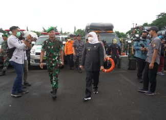 Forkopimda Jawa Timur Gelar Apel Kesiapsiagaan Penanggulangan Bencana Alam di Lapangan Brawijaya Makodam V/Brawijaya Pangdam V/Brawijaya