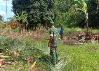Koramil Pantai Timur Bersinergi Wujudkan Lingkungan yang Asri Hankam