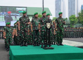 Pangdam V/Brawijaya bersama Prajurit Kodam V/Brawijaya ikuti Apel Kesiapsiagaan TNI-AD TA. 2022 yang Dipimpin Kasad Kodam V Brawijaya