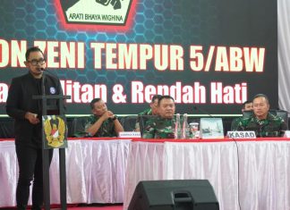 Kasdam V/Brawijaya Mendampingi Kunjungan Kerja Kasad, Jenderal TNI Dudung Abdurachman ke Yonzipur-5/ABW Kanjuruhan