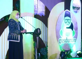 Di Hadapan Gusdurian Se – Indonesia , Khofifah Ajak Pegang Teguh Sembilan Nilai Utama Gus Dur Gusdurian
