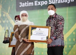 Surabaya Raih Penghargaan Peduli Ketahanan Pangan Tahun 2022