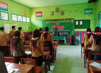Babinsa Lamongan ke Sekolah, Sampaikan Materi Soal Wasbang Hankam