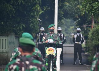 Kasrem 082/CPYJ Sampaikan Empat Poin Penting pada Upacara Rutin 17-an Kasrem 082CPYJ