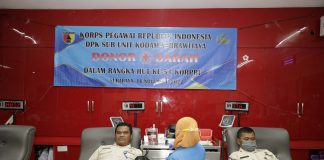 HUT KORPRI ke-51, Sub Unit DPK Kodam V/Brawijaya Salurkan Ratusan Kantung Darah Donor Darah