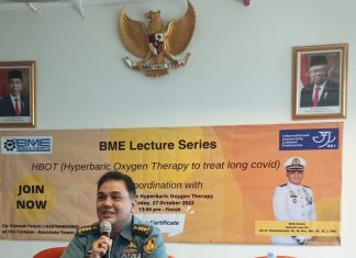 Kuliah Umum tentang Terapi Oksigen Hiperbarik (HBOT) dan Teknik Biomedis Di IULI Terapi HBOT