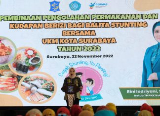 Pemkot Surabaya Latih UMKM Penyedia Permakanan dan Kudapan Gizi bagi Balita Stunting Surabaya Raya