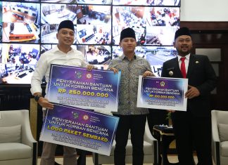 Wali Kota Eri Cahyadi Salurkan Bantuan Rp 250 Juta untuk Kabupaten Trenggalek Eri Cahyadi