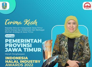 Pemprov Jawa Timur Raih Penghargaan Indonesia Halal Industry Awards 2022 Kategori Best Province Gubernur Jawa Timur