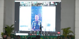 Pangdam V/Brawijaya Mengikuti Vidcon Bersama Kasad Dalam Rangka Kegiatan Baksos Peringatan Hari Juang TNI-AD ke-77 di Makorem 084/BJ Hankam