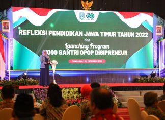 Luncurkan Program 1.000 Santri OPOP Digipreneur, Gubernur Khofifah: Cetak Generasi Santri Mandiri di Era Digital Economy Gubernur Jawa Timur