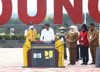 Bendungan Semantok Nganjuk Diresmikan Presiden Jokowi, Gubernur Khofifah Optimis Akan Semakin Meningkatkan Produtivitas Pertanian Jatim Bendungan Semantok