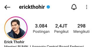 Erick Thohir Jadi Menteri Terbaik Pilihan Warganet Erick Thohir Jadi Menteri Terbaik Pilihan Warganet