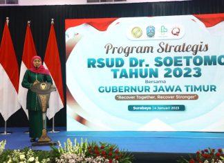 Luncurkan Enam Inovasi Strategis RSUD dr. Soetomo, Gubernur Jawa Timur Ajak Masyarakat Tak Lagi Berobat ke Luar Negeri Luncurkan Enam Inovasi Strategis RSUD dr. Soetomo, Gubernur Jawa Timur Ajak Masyarakat Tak Lagi Berobat ke Luar Negeri (foto : ist)