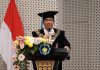 Perkuat Bidang Penelitian, ITS Kembali Kukuhkan 8 Profesor Baru Rektor ITS Prof Dr Ir Mochamad Ashari MEng saat menyampaikan sambutannya dalam acara Pengukuhan Profesor dalam Sidang Terbuka Dewan Profesor ITS (foto : ist)