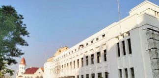 Revitalisasi Kawasan Eropa Kota Lama Surabaya : Sejarawan Unair Turut Terlibat Foto : Gedung Internatio yang merupakan kantor dagang dan perkreditan zaman kolonial Belanda (doc: Samas Thoriq)