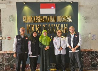 Kunjungi Klinik Kesehatan Haji Indonesia (KKHI) Mekkah, Khofifah Berikan Semangat Bagi Jamaah Haji Indonesia Kunjungi Klinik Kesehatan Haji Indonesia (KKHI) Mekkah, Khofifah Berikan Semangat Bagi Jamaah Haji Indonesia (foto : ist)