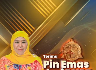 Terima Pin Emas dari BNPB, Khofifah Tekankan Kolaborasi untuk Tingkatkan Nilai Kemanusiaan dan Kepedulian Sosial dalam Penanggulangan Bencana Terima Pin Emas dari BNPB, Khofifah Tekankan Kolaborasi untuk Tingkatkan Nilai Kemanusiaan dan Kepedulian Sosial dalam Penanggulangan Bencana (foto : ist)