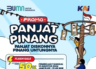KAI Hadirkan Tiket Promo Cuma Bayar 79 Persen hingga Potongan Harga 50 Persen Untuk Sambut HUT Ke-79 RI KAI Hadirkan Tiket Promo Cuma Bayar 79 Persen hingga Potongan Harga 50 Persen Untuk Sambut HUT Ke-79 RI (foto : ist)