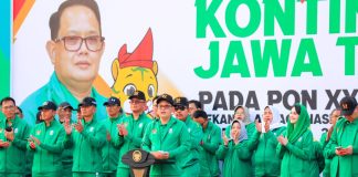 Pj. Gubernur Adhy Lepas Kontingen Jatim Menuju PON XXI, Siapkan Bonus untuk Peraih Medali Pj. Gubernur Adhy Lepas Kontingen Jatim Menuju PON XXI, Siapkan Bonus untuk Peraih Medali (foto : ist)