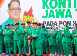 Pj. Gubernur Adhy Lepas Kontingen Jatim Menuju PON XXI, Siapkan Bonus untuk Peraih Medali Pj. Gubernur Adhy Lepas Kontingen Jatim Menuju PON XXI, Siapkan Bonus untuk Peraih Medali (foto : ist)