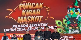 Antusiasme Pada Puncak Kirab Maskot Pilkada Serentak 2024