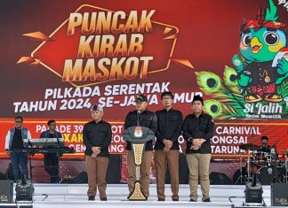 Antusiasme Pada Puncak Kirab Maskot Pilkada Serentak 2024