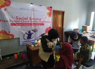 Baksos Kesehatan dan Tali Asih di Tiga Panti, Kerjasama Komunitas Kreasi Pemuda Tanpa Batas Surabaya dan YBSI