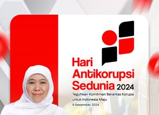 Hari Anti Korupsi Sedunia, Khofifah Ajak Masyarakat Bersatu Tangkal Praktek Korupsi Sejak Dini