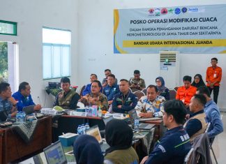 Tinjau Posko Operasi Modifikasi Cuaca, Pj Gubernur Adhy: Upaya Preventif Tangani Dampak Bencana Hidrometeorologi di Daerah Rawan Banjir