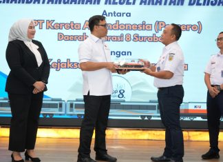 Wujudkan Asta Cita Reformasi Politik, Hukum, dan Birokrasi, KAI Daop 8 Surabaya Tandatangani Kerja Sama dengan Kejaksaan Negeri Surabaya