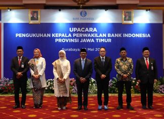 Ibrahim Dikukuhkan Sebagai Kepala KPw BI Provinsi Jawa Timur Ibrahim Dikukuhkan Sebagai Kepala KPw BI Provinsi Jawa Timur (foto : ist)
