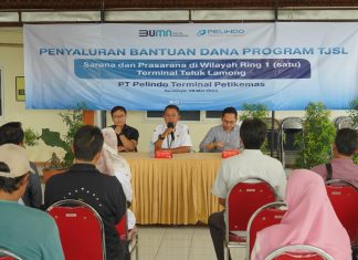Pelindo Terminal Petikemas Dukung Pembangunan Sosial Ekonomi Masyarakat Melalui Bantuan Sarana dan Prasarana di Wilayah Terminal Teluk Lamong Pelindo Terminal Petikemas Dukung Pembangunan Sosial Ekonomi Masyarakat Melalui Bantuan Sarana dan Prasarana di Wilayah Terminal Teluk Lamong (foto : ist)